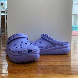 Crocs platform in Moon Jelly size J6